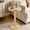 Beige, variant on Beuway Small Round Side Table with Raised-Edge Tabletop,Modern Coffee End Table with Soild Wood Leg(Brown)