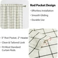 thumbnail image 3 of Buffalo Plaid Window Treatment Set,Light Filtering Curtain Woven Lines Pattern Drapes for Living Room and Bedroom, Semi Sheer Rod Pocket Modern Farmhouse Style 2 Panels 40"x84"x2,Beige&Black, 3 of 7