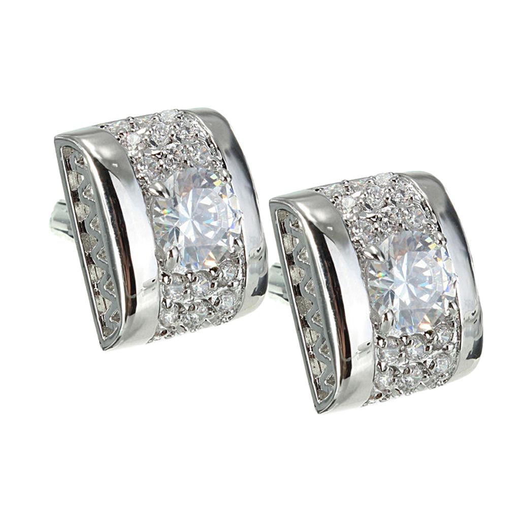 Men's Gift Party Formal Brass Rectangle Business Shirt Cufflinks Gentlemen Business Jewelry