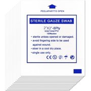 50 Pcs Gauze Pads,Gauzeswabs Dressings for Wounds Sterile Non-Adhesive Dressing Antiseptic Wound Wipes Swabs Pad Non-Stick Soft Absorbent Cleaning Gaze,for Home Outdoor First Aid Kits 5cm x 5cm