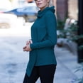 thumbnail image 4 of Suéter Top Otoño Invierno Mujer Cuello Alto Irregular Manga Larga Cuello Alto Prendas De Punto Azul 3XL, 4 of 6