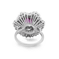 thumbnail image 2 of 2.07Cttw Ruby & 3.10Cttw Diamond Cocktail Ring 18K White Gold Size 5.5, 2 of 5