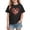 Black, variant on T Shirts for Girls, Shirts for Girls, Arrow Print Short Sleeve Cotton Top Vacation Casual Black 3-4 Years