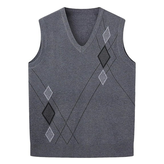 Mgmyaa Sweater Vests for Men Fashion Solid Comfy Fashion Sleeveless V-neck Tanks Blouse Cardigan