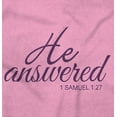 thumbnail image 2 of He Answered Samuel 1:17 Christian Romper Boys or Girls Infant Baby Brisco Brands NB, 2 of 6