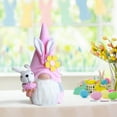 thumbnail image 3 of Jlong Easter Gnomes Decorations, Plush Spring Easter Bunny with Carrot Flowers Handmade Swedish Tomte Elf Stuffed Doll Rabbit Gifts Cute Easter Faceless Dwarf Bunny Household Ornaments, 3 of 7