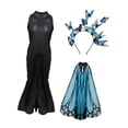 thumbnail image 2 of Disfraz infantil, accesorios de cosplay, juego de rol, regalo de cumpleaños, vestido, capa con alas para niños S, 2 of 9