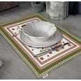 thumbnail image 3 of Vargottam Placemats- Placemat For Dining Table, Set Of 4- Printed & Reversible CottonNapkin-IndoorPlacematsFor Home & Kitchen Dining Table- Asian Block (White & Green), 3 of 5