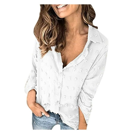 

Paptzroi Long Fashion Shirt Womens Button Chiffon Blouse Tops Sleeve Women s Blouse Flannel Pajama Pants Women Long Sleeve Sweatshirt for Women Woman Work Out Shirts T Shirts for Women Short Sleeve V