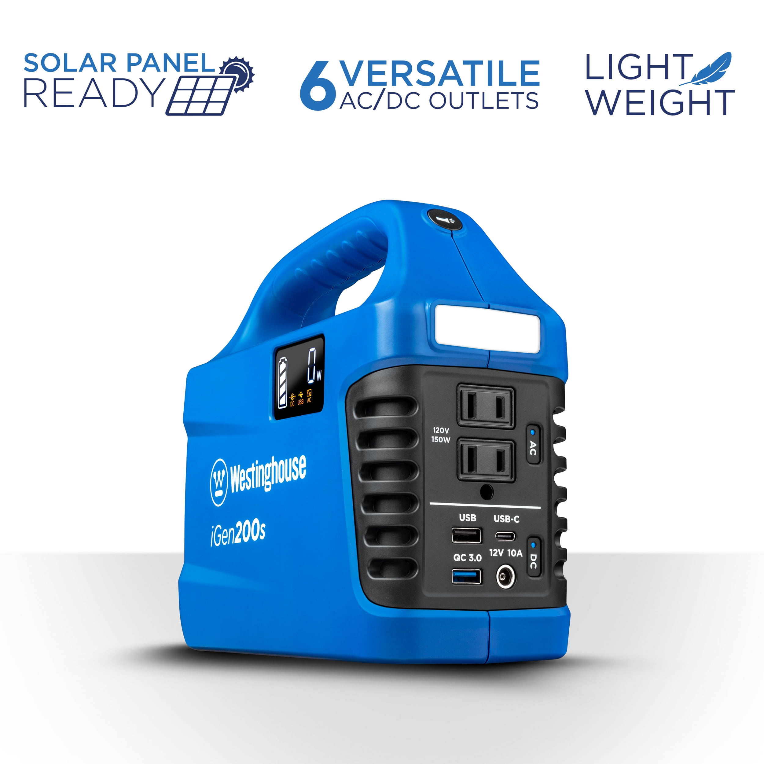 Westinghouse 194Wh Portable Power Station Push Button Starter Solar Generator, Short Circuit Protection