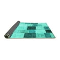 thumbnail image 2 of Ahgly Company Indoor Rectangle Patchwork Turquoise Blue Transitional Area Rugs, 4' x 6', 2 of 4