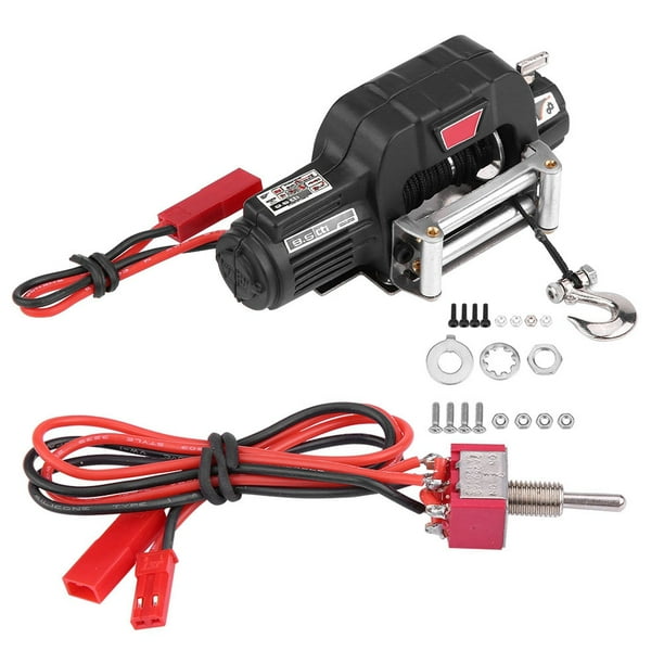 Kritne RC Car Winch, 1/10 Scale Crawler Winch With Control System Set for Traxxas HSP Redcat