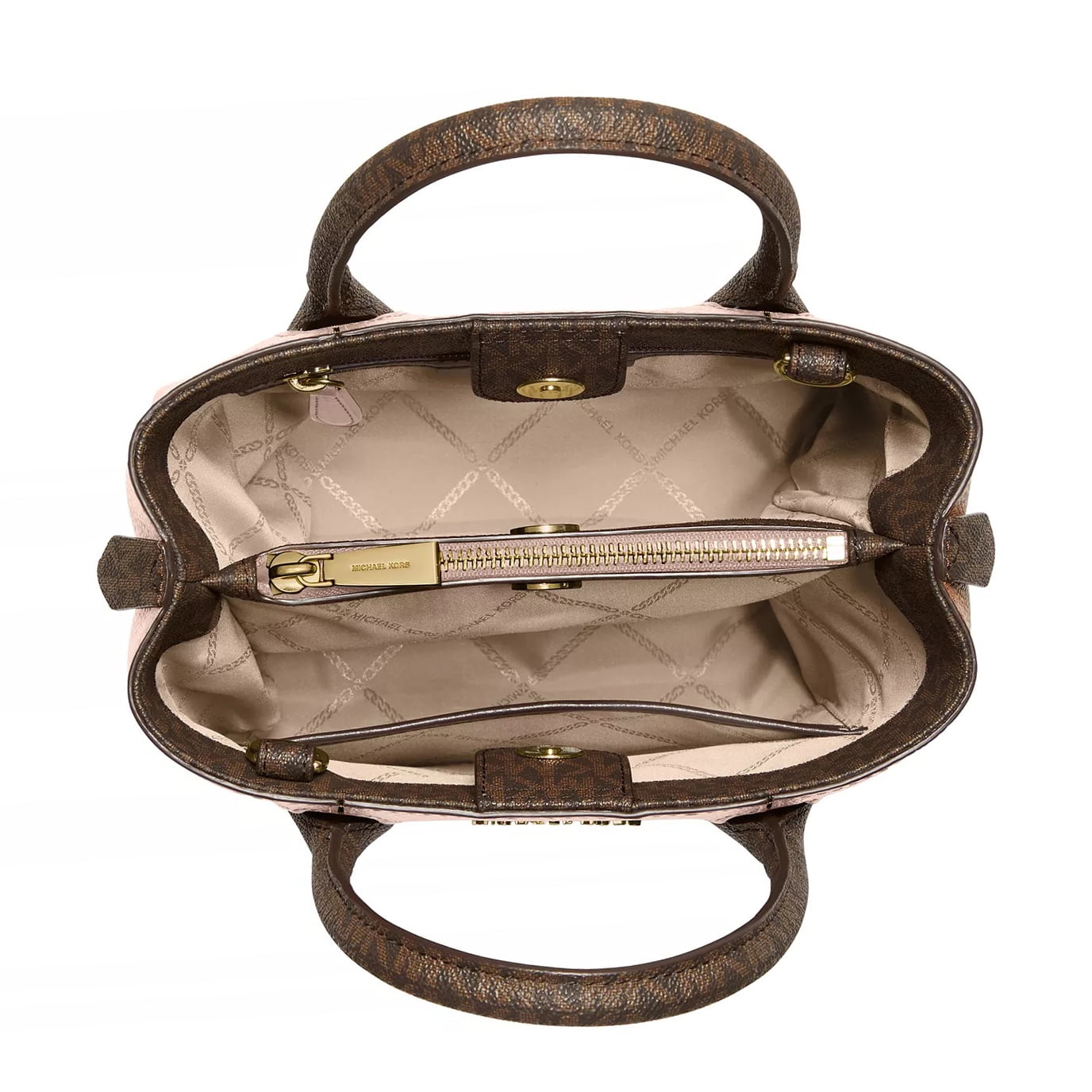 未使用 MICHAEL KORS ウエストバッグ キャンバス モノグラム 美品 Michael Kors Women's Austin Signature Small Leather Messenger