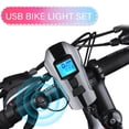 thumbnail image 1 of Bike Light Set  USB Rechargeable Light Set  Waterproof Headlight Set with Speedometer Odometer & Trumpet Fits All-Mountain & Road Bike, 1 of 9