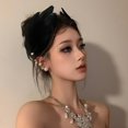 thumbnail image 3 of Tnobhg 1 Pair Bridal Wedding Hairpins Soft Feather Faux Pearl Anti-slip High-end Lightweight Colorfast Party Cocktail Banquet Head Decoration Headdress Feather Side Clips, 3 of 7