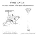 thumbnail image 5 of Rosec Jewels Certified Lab Grown Diamond Engagement Ring with Accent - EF-VS Quality - 2 Carat Diamond Ring for Women, 925 Sterling Silver, US 4.00, 5 of 8