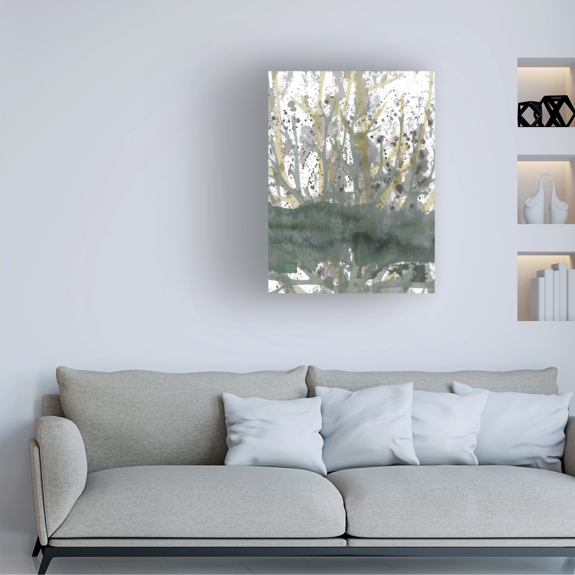 Canvas Wall Art - Maliq 'On The Ground' Wall Art for Living Room, Bedroom, or Office Décor by Trademark Fine Art - 35 x 47 Inches