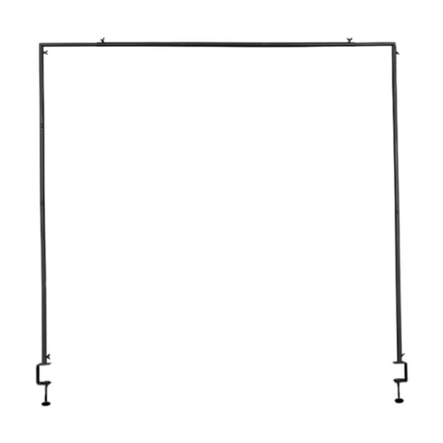 Sobre la mesa de la barra con abrazaderas requeridas por soporte de arco de globo de metal de soporte pesado para la fiesta de bodas Navidad negro