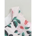 thumbnail image 6 of Kids Girls Summer A-line Dress Little Girls Sleeveless Princess Dress Casual Floral Print One Piece Dress for Beach Party1-6T, 6 of 8