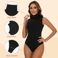 thumbnail image 4 of COMFREE Bodysuits for Women High Neck with Sleeveless Solid Soft Stretchy Tank Tops Sexy Jumpsuits, 4 of 8