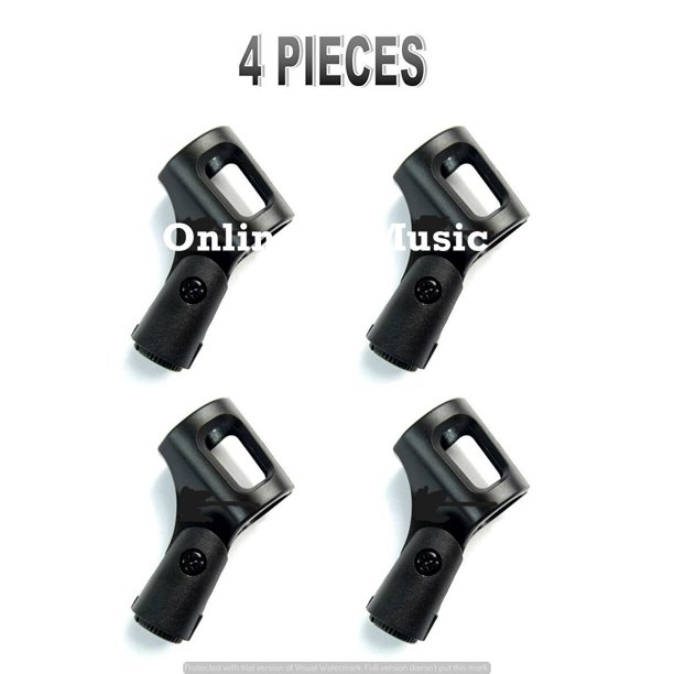 4 PACK Flexible Wireless Microphone Holder SLIDE TYPE HOLDER CLIPS FITS