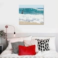 thumbnail image 5 of Orinice Beach Photo Modern Photography Coastal Nautical Ocean Decor. Tan Sand, White Waves, Blue Ocean 16x12in, 5 of 6