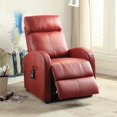 thumbnail image 2 of ACME Ricardo Tufted Faux Leather Upholstered Recliner with Power Lift in Red, 2 of 8