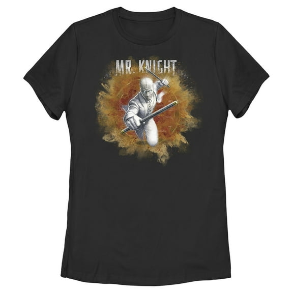 Women's Marvel: Moon Knight Mr. Knight Sandstorm  Graphic Tee Black 2X Large