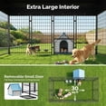 thumbnail image 3 of Outdoor Dog Kennel, Dog Run for Outdoor, Large Dog Pens Cage with Roof Waterproof for Large to Medium Dog Outside (8'Lx4'Wx6'H), 3 of 8