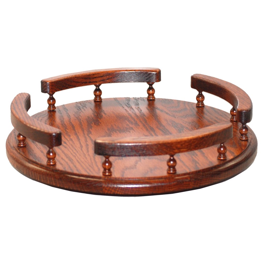 Furniture Barn USA™ Oak Round Tabletop Lazy Susan with Rail Walmart