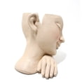 thumbnail image 2 of Femenino Humano Cara Flor Pot Oficina Suculenta Planta Posición de dormir Flowerpot Escultura Jarrón Plantador Interior Decoración al aire libre Inevent HA011260-00B, 2 of 7