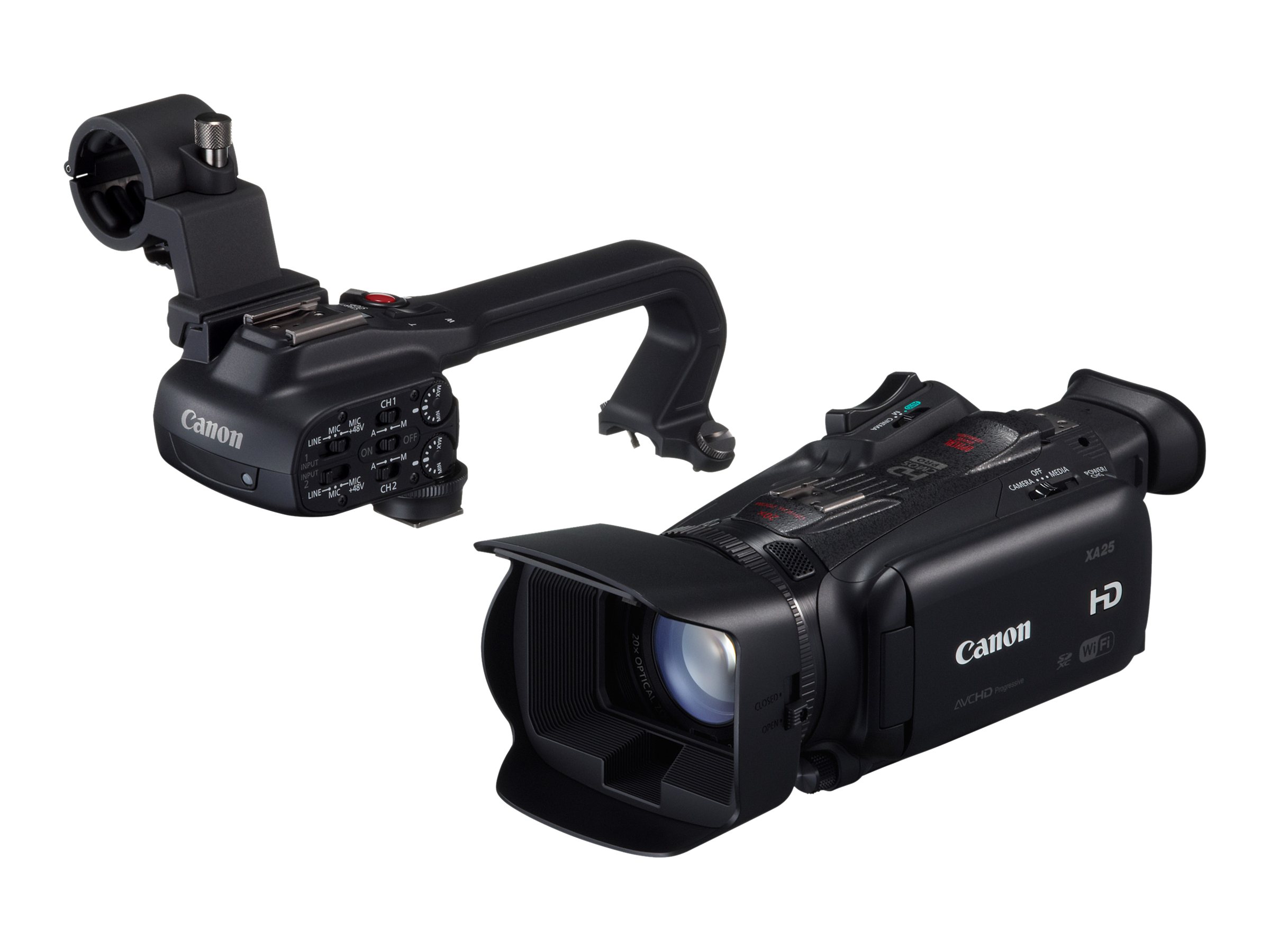 Canon XA25 - Camcorder - 1080p - 3.09 MP - 20x optical zoom - flash card - Wi-Fi - image 1 of 15
