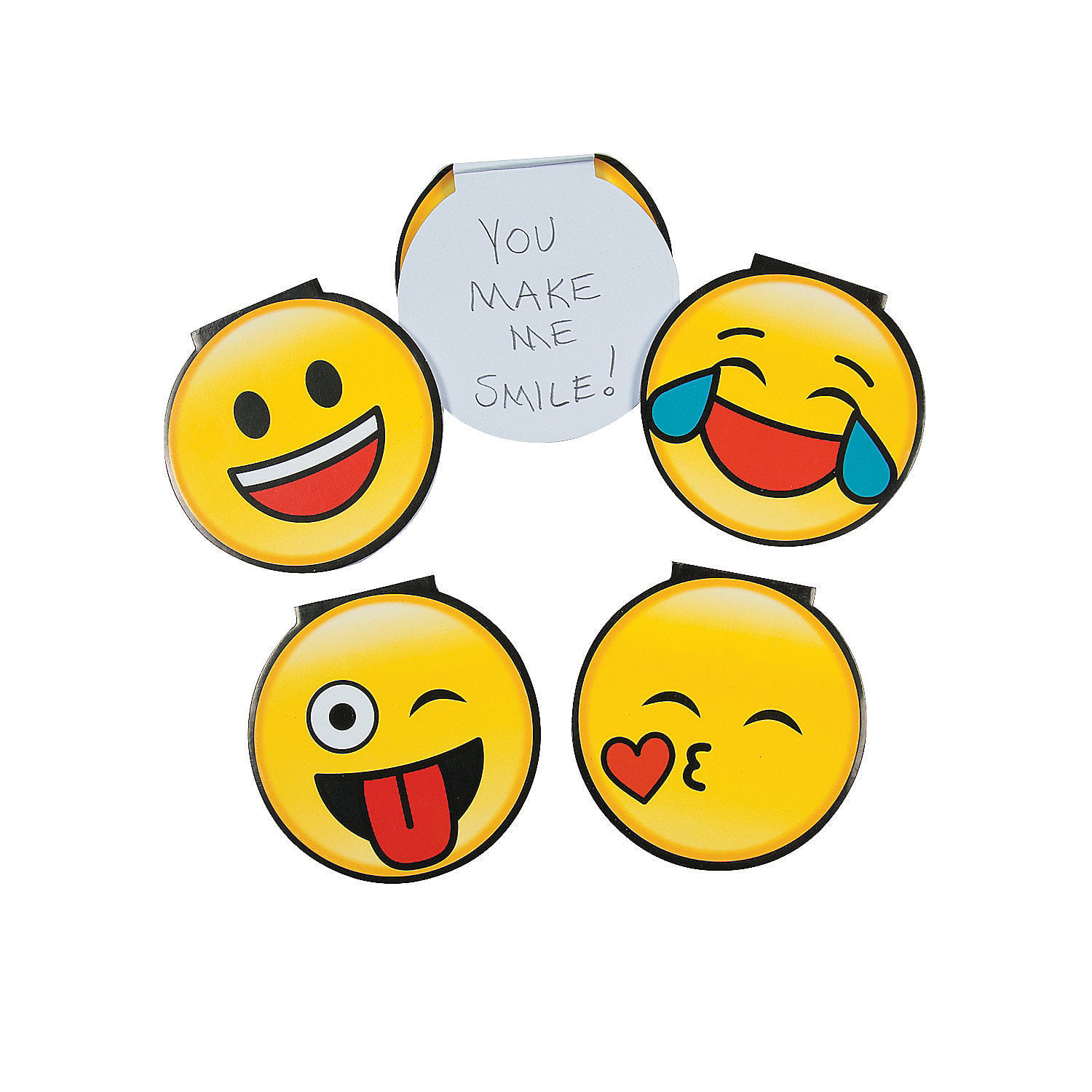 Stationery Supplies for School and Office for Kids and Adults Cute Party Favors Small Emoji Note Memo Pads with Colorful Rainbow Covers Pack of 12 ArtCreativity Mini Smile Face Notepads 