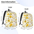 thumbnail image 3 of Picia Gnomes Bees Printed Canvas Daypack - Stylish and Durable Vintage Compact Backpack - Class, Work, Travel, or Laptop Bookbag,Organized Compartments-Small, 3 of 6