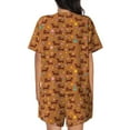 thumbnail image 3 of Naloa Dachshund And Ball Women's Short-Sleeved Pajama Set, Loungewear, Summer pajamas, Breathable Cozy - X-Large, 3 of 9