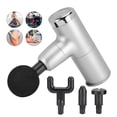 thumbnail image 4 of Mini pistola de masaje portátil ajustable dolor muscular fatiga revive Fitness masajeador plateado blanco, 4 of 12