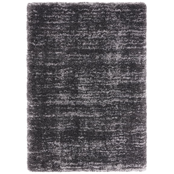 Safavieh Iceland Issie Abstract Shag Area Rug, Dark Gray/Ivory, 5'3" x 7'6"