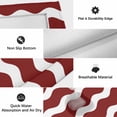 thumbnail image 6 of Outdoor Rug 3x5 ft Red and White Stripes Outdoor Large Area Rug Non Slip Rubber Sea Wave Front Door Mat RV Rug Camping Carpet Patio Outdoor Rugs for Backyard Balcony Deck Porch Indoor, 6 of 9