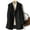 Black, variant on Hueook Corduroy Jacket Women Fashionable Women's Solid Color Long Sleeved Lapel Button Cinched Windbreaker Jacket Khaki M