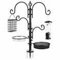 thumbnail image 7 of Pinshey® 92-Inch Bird Feeder Pole for Outdoors, 4-Hook Steel Bird Feeding Station with Bird Bath, Mesh Tray, Tube Feeder, Suet Cage and 5-Prong Base, 7 of 7