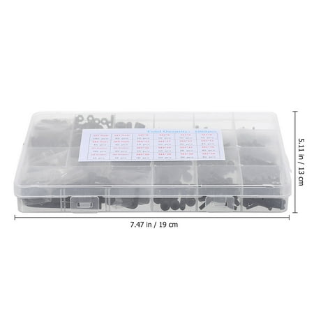 

1 Box/1060pcs Carbon Steel Hexagon Screws and Nuts Practical Fastening Screws