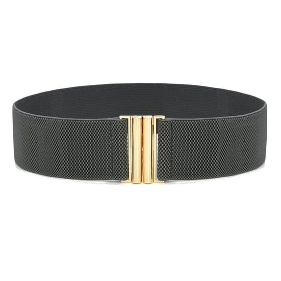 zttd women elastic waist belt metal buckle waistband solid color wide belt female apparel accessories a