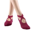 thumbnail image 3 of Babcutegg Pilates Socks for Women Comfortable and Breathable Gym Wear with Straps Yoga Non-Slip Athletic Wear Womens Athletic Wear Red Size Free Size, 3 of 6