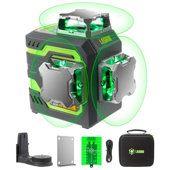 Nivel láser LasGoo LG-3DM Green Beam autonivelante 3x360°