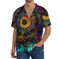 thumbnail image 1 of Fotbe Mandala Colorful Camisa Estampada de Manga Corta para Hombre, Casual de Verano, Estilo Playero, Sin Arrugas-XX-Large, 1 of 5