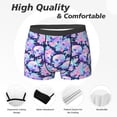 thumbnail image 2 of Men's Boxer Briefs, pinkk flower crystal Skull Soft Comfy Mens Underwear Boxer Briefs Breathable With Widen Waist, 2 of 7