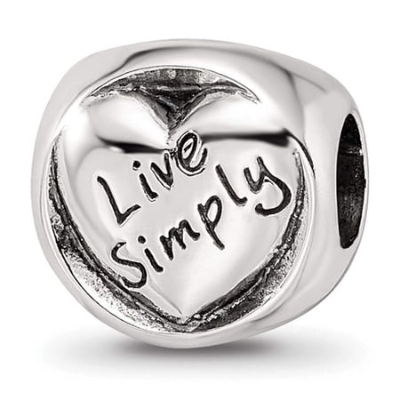 Sterling Silver Reflections Live Simply Trilogy Bead