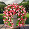 thumbnail image 1 of Flores artificiales INQCMY para decoración primaveral al aire libre Morning Glory, 1 of 8