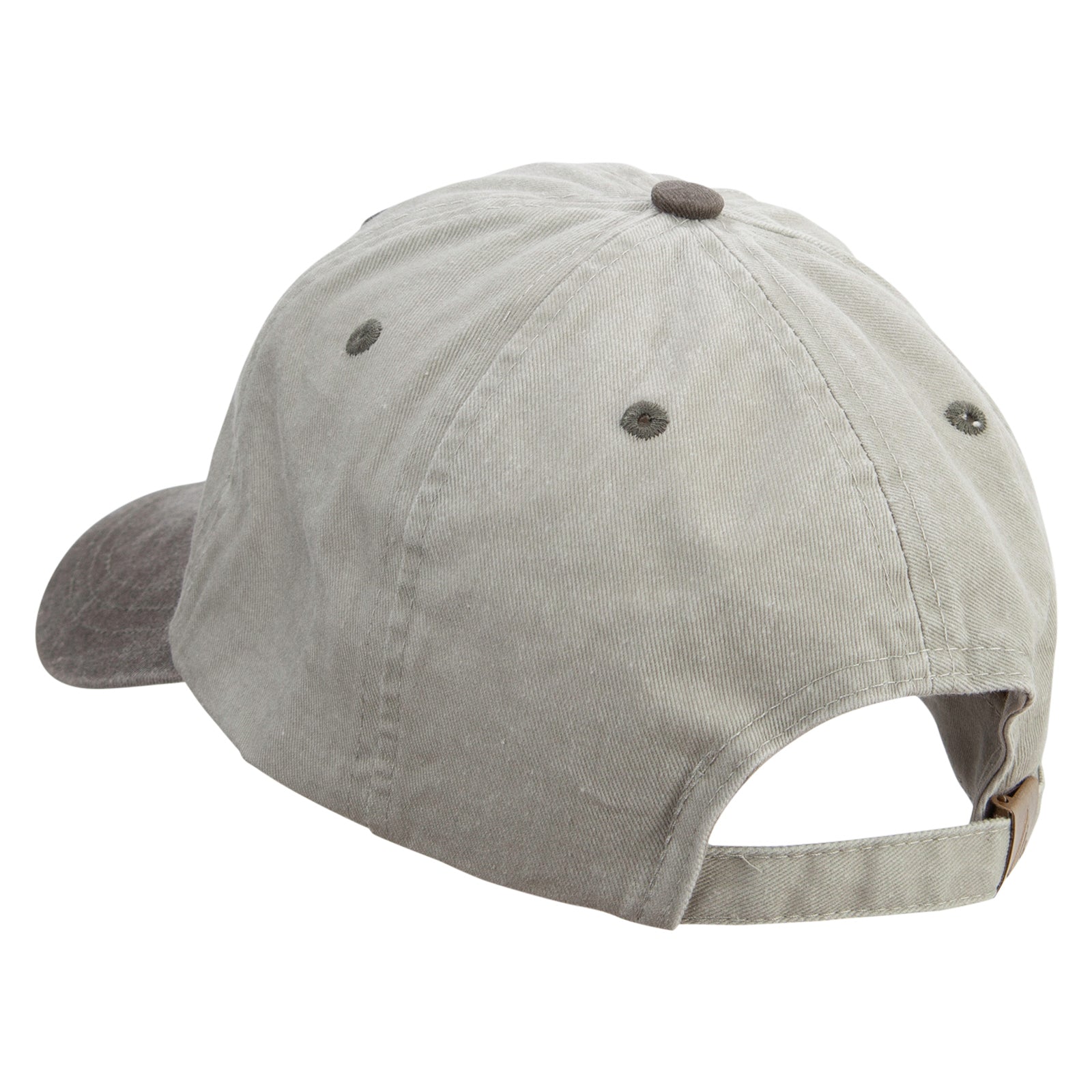 Yin Yang Clover Embroidered Pigment Dyed Wash Cap - Beige Brown OSFM