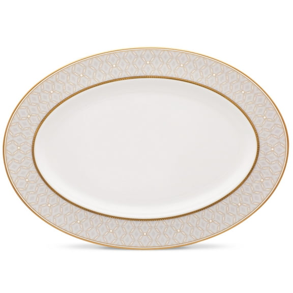 Noritake Noble Pearl Medium Oval Serving Platter
